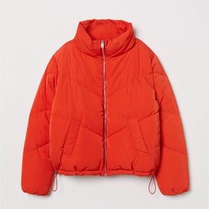 H&M Vibrant Orange Puffer Jacket